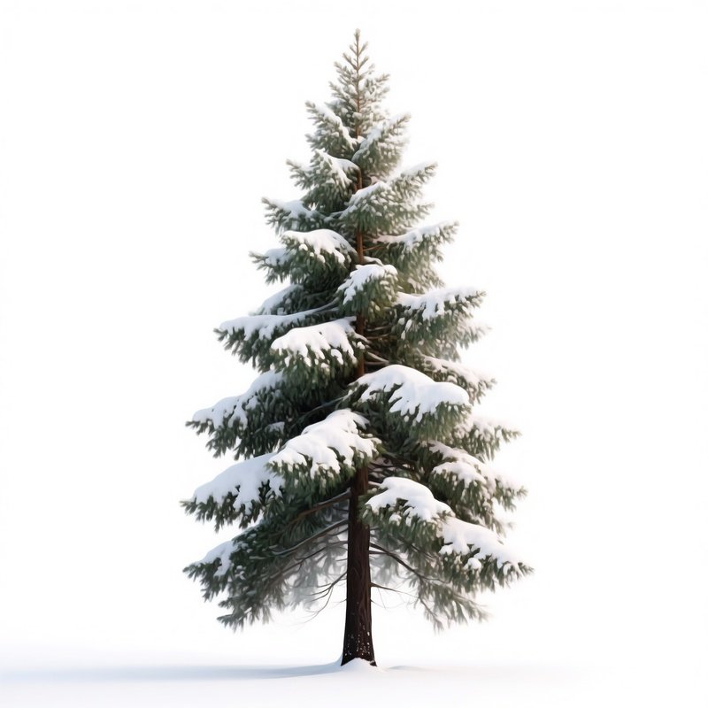 Snow Covered Pine Tree Pine Snow