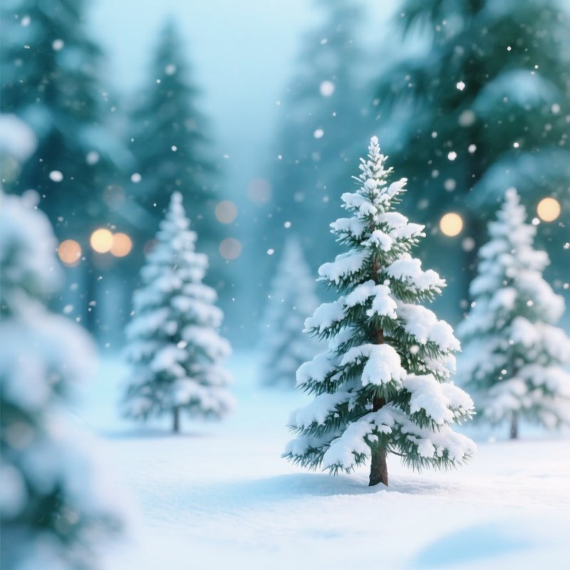 Snow Covered Pine Trees In A Winter Landscape Winter Snow