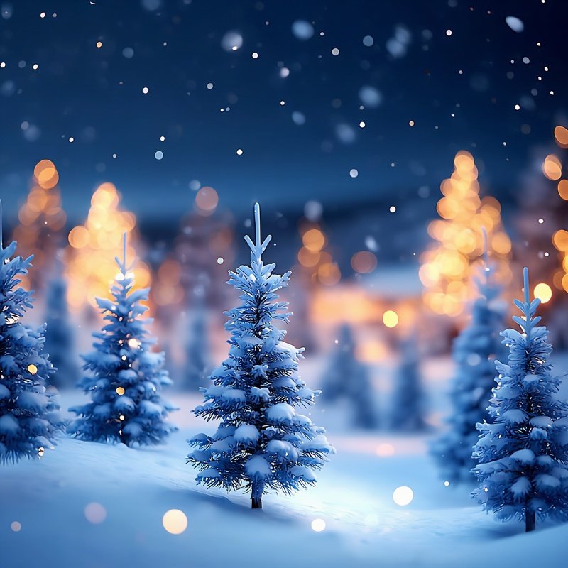 Snow Covered Pine Trees In A Winter Landscape Winter Snow