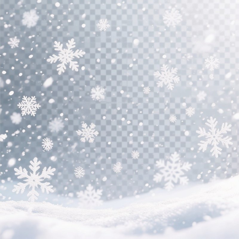 Snowfall Effect On A Transparent Background Snow Winter