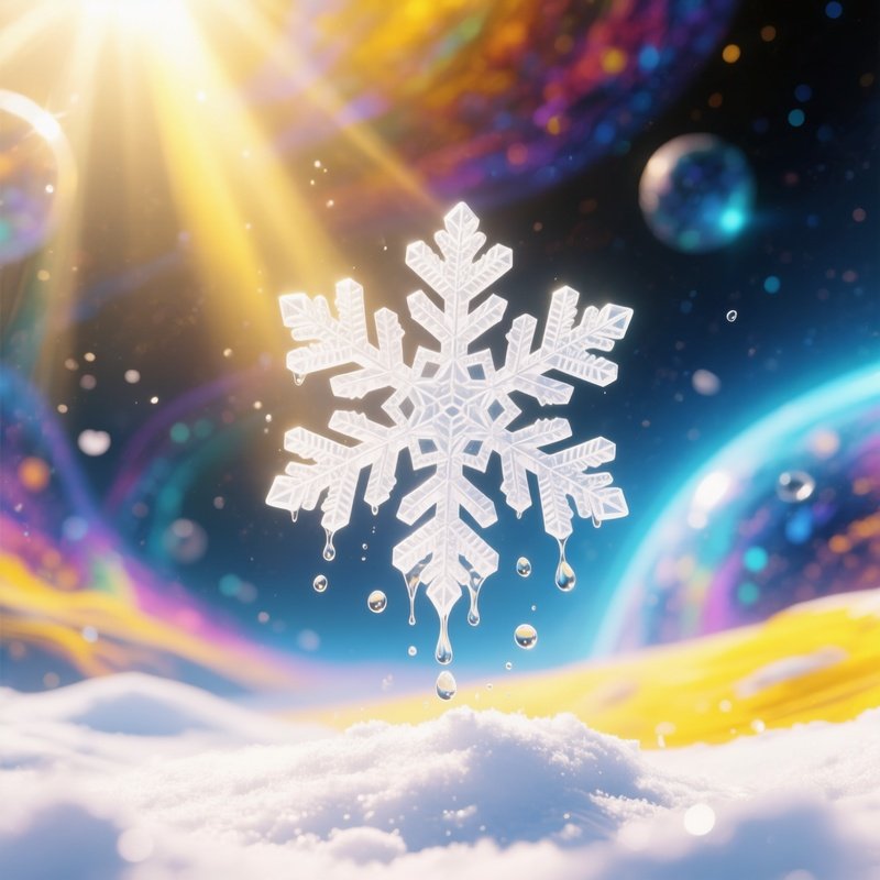 Snowflake Melting Fantasy Science Fiction