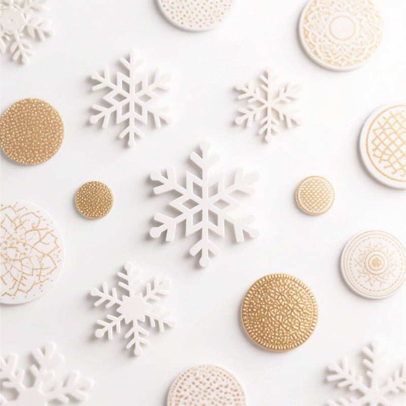 Snowflakes And Circular Patterns Snowflakes Winter