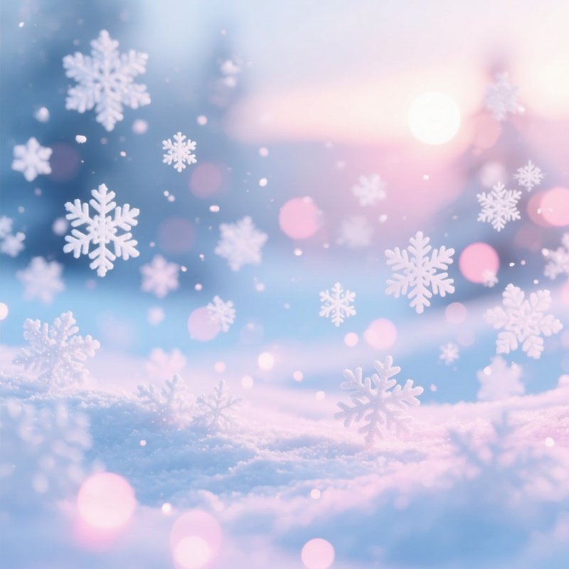 Snowflakes In A Winter Scene Winter Snowflakes