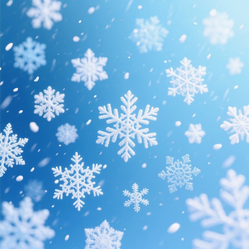 Snowflakes On A Blue Background Winter Snowflakes