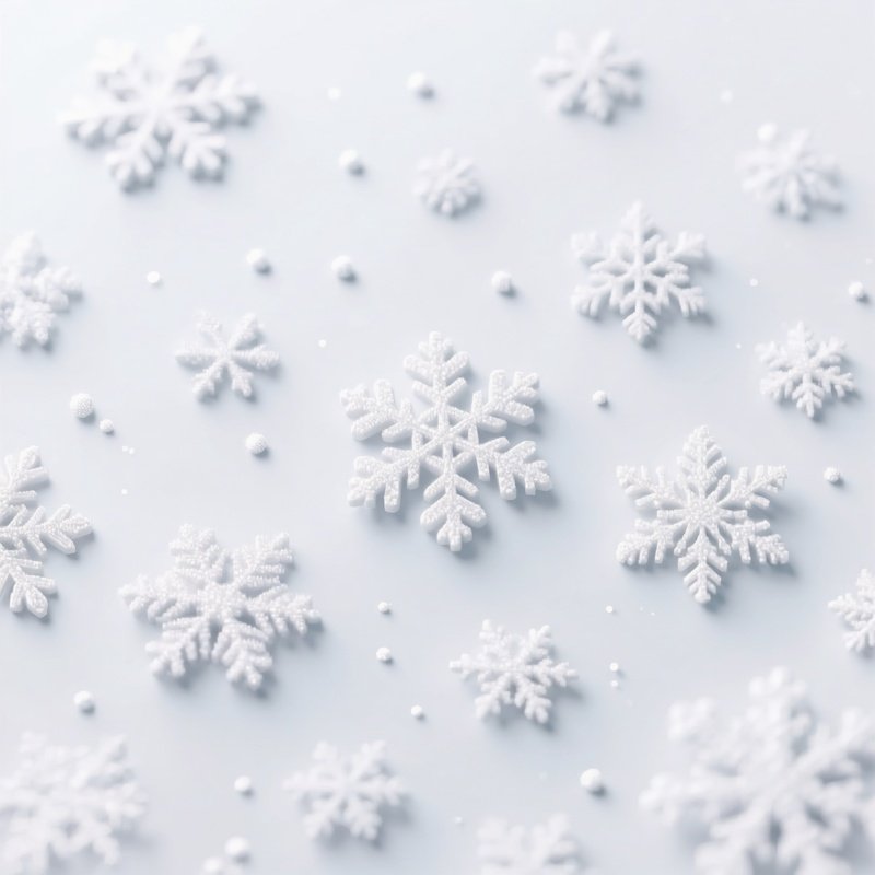 Snowflakes On A Light Background Snow Winter