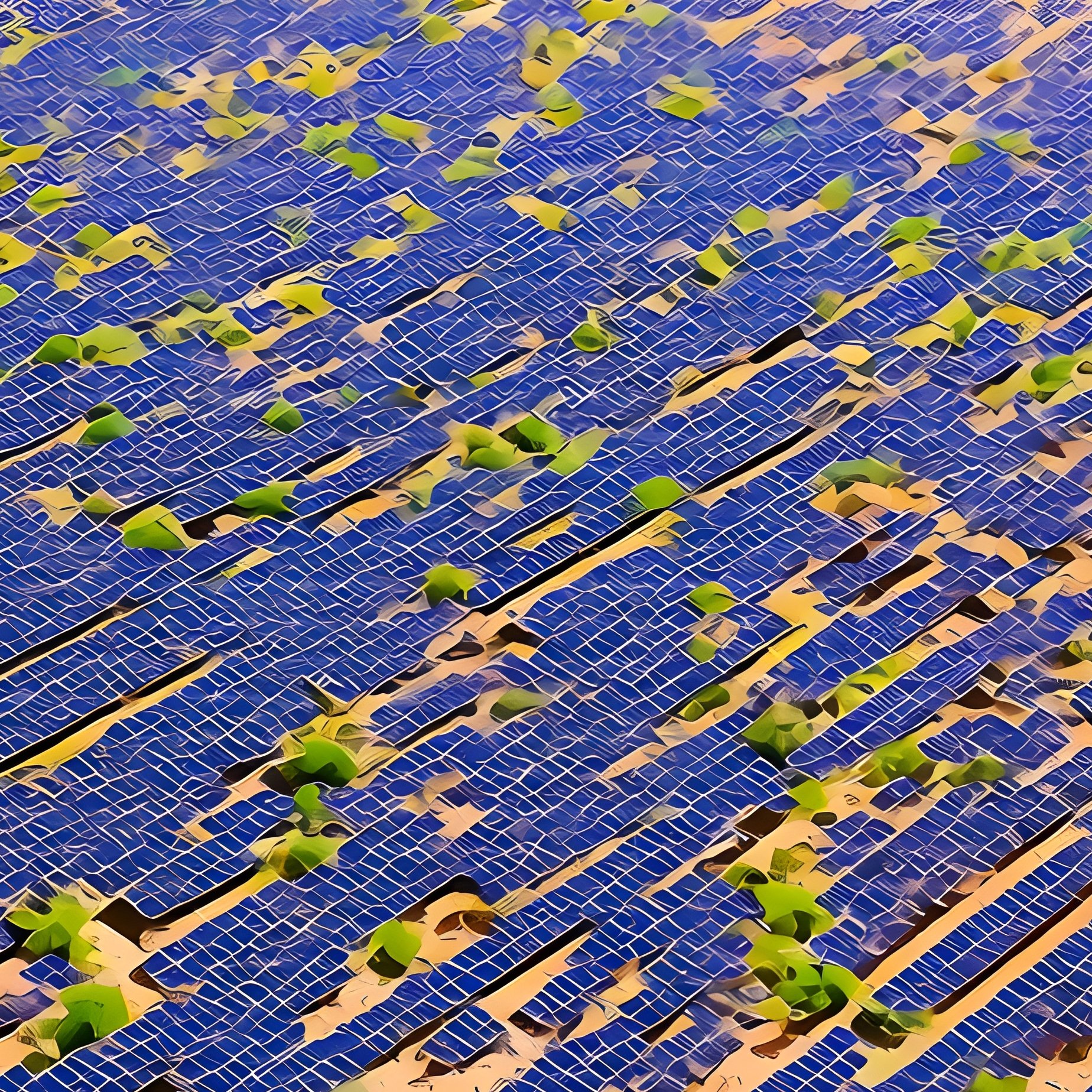Solar Panel Arrays In A Desert Landscape Solar Energy Renewable - Full Resolution Quality Preview