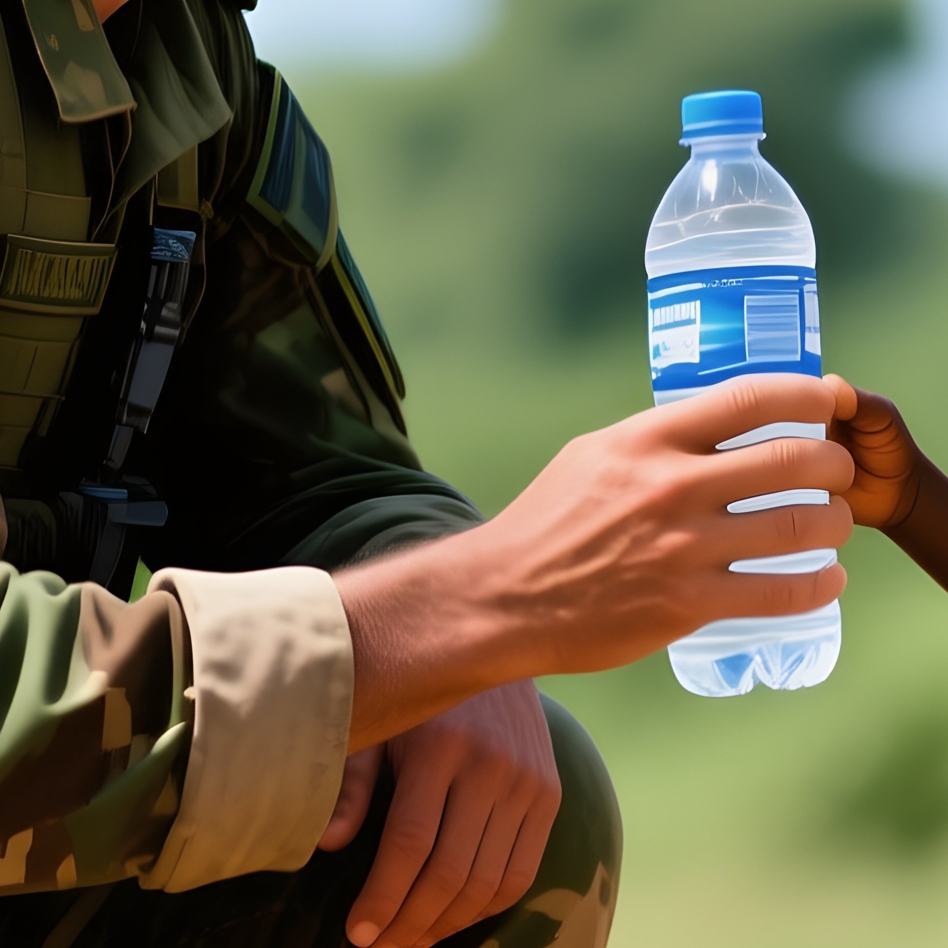 Soldier Child Water Interaction - Full Resolution Quality Preview