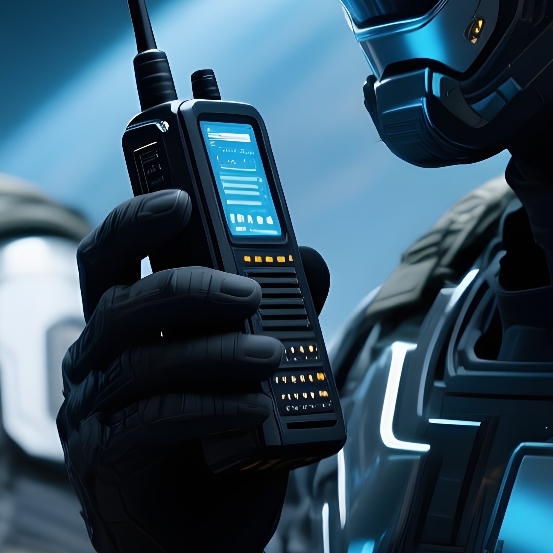 Soldiers Coordinating Logistics Radio Equipment Science Fiction - Full Resolution Quality Preview