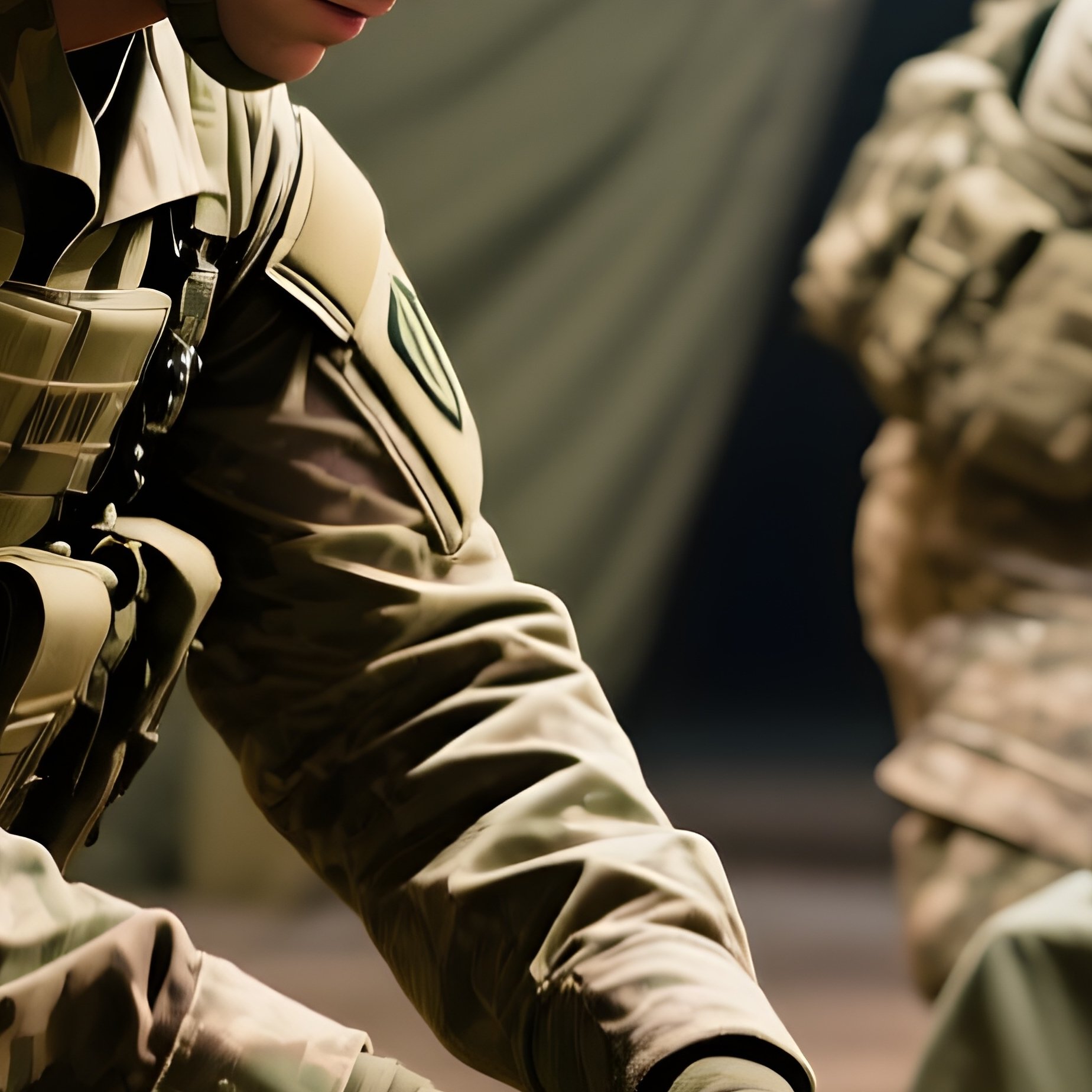 Soldiers Maintaining Equipment Photorealistic - Full Resolution Quality Preview