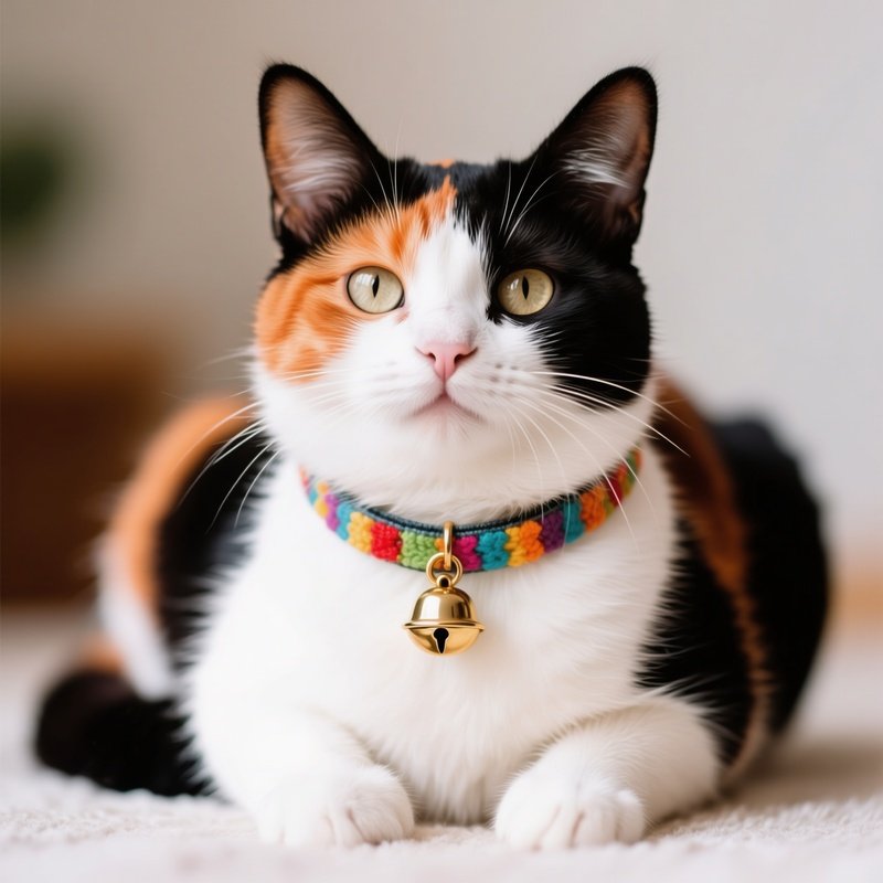 Somali Cat Wearing A Cute Collar With Bell