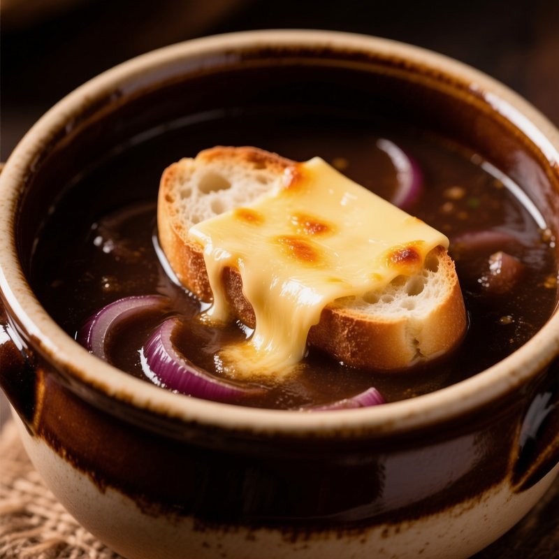 Soupe A L Oignon Zwiebelsuppe Ceramic Crock Bowl