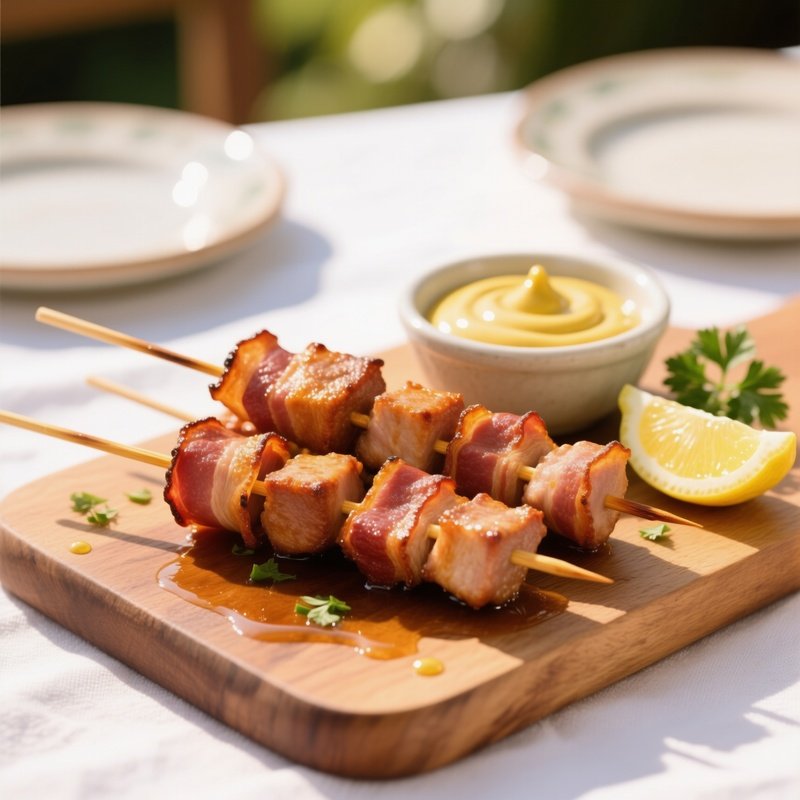 Souvlaki With Bacon Skewers