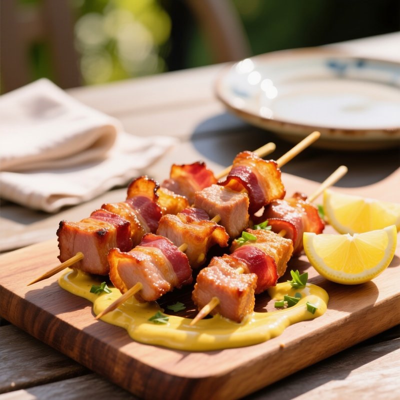 Souvlaki With Bacon Skewers
