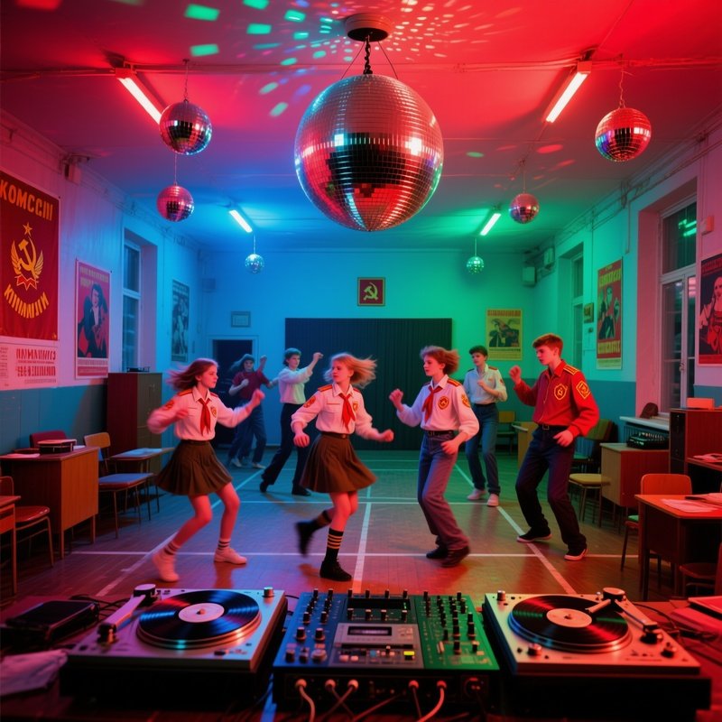Soviet Disco 1988 High School Gymnasium