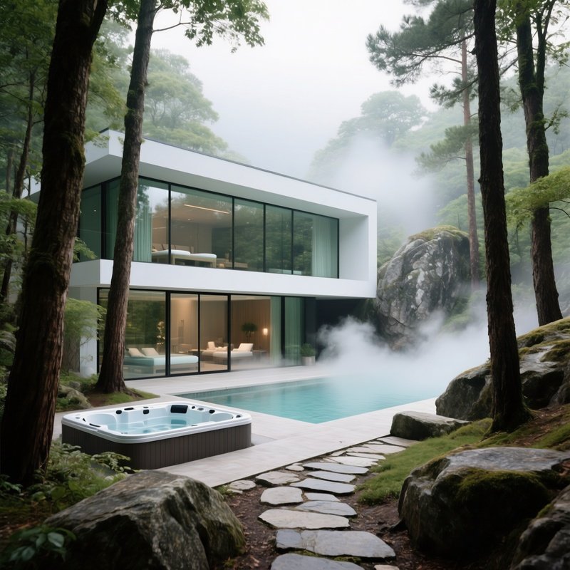 Spa Luxury Lifestyle Forest Mountain