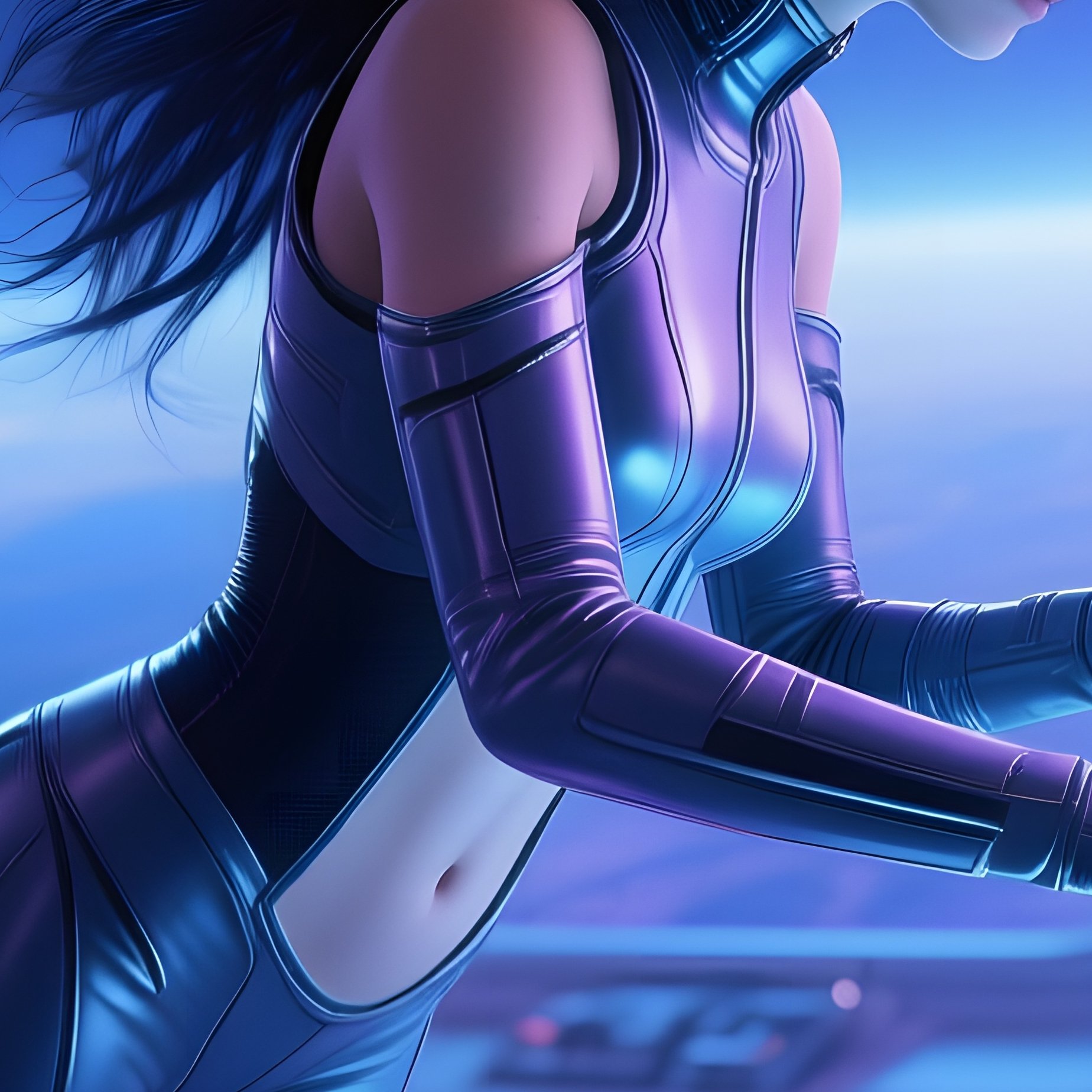 Spaceship Bridge With Astronaut Floating - Full Resolution Quality Preview