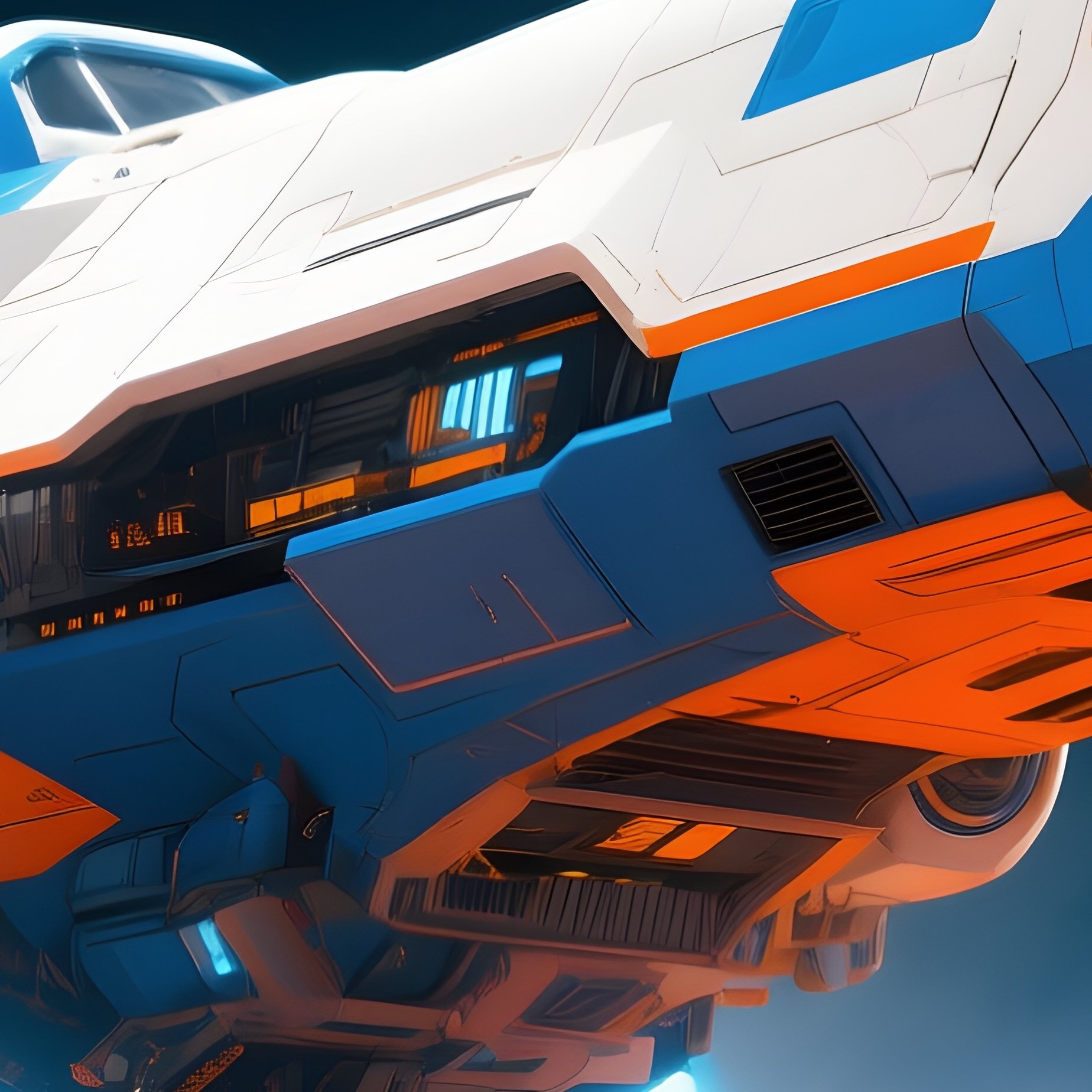 Spaceship Landing On Mars Science Fiction - Full Resolution Quality Preview