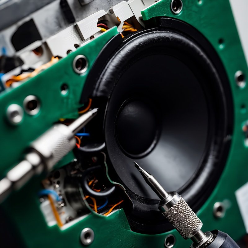 Speaker Component In A Manufacturing Or Assembly Setting Speaker