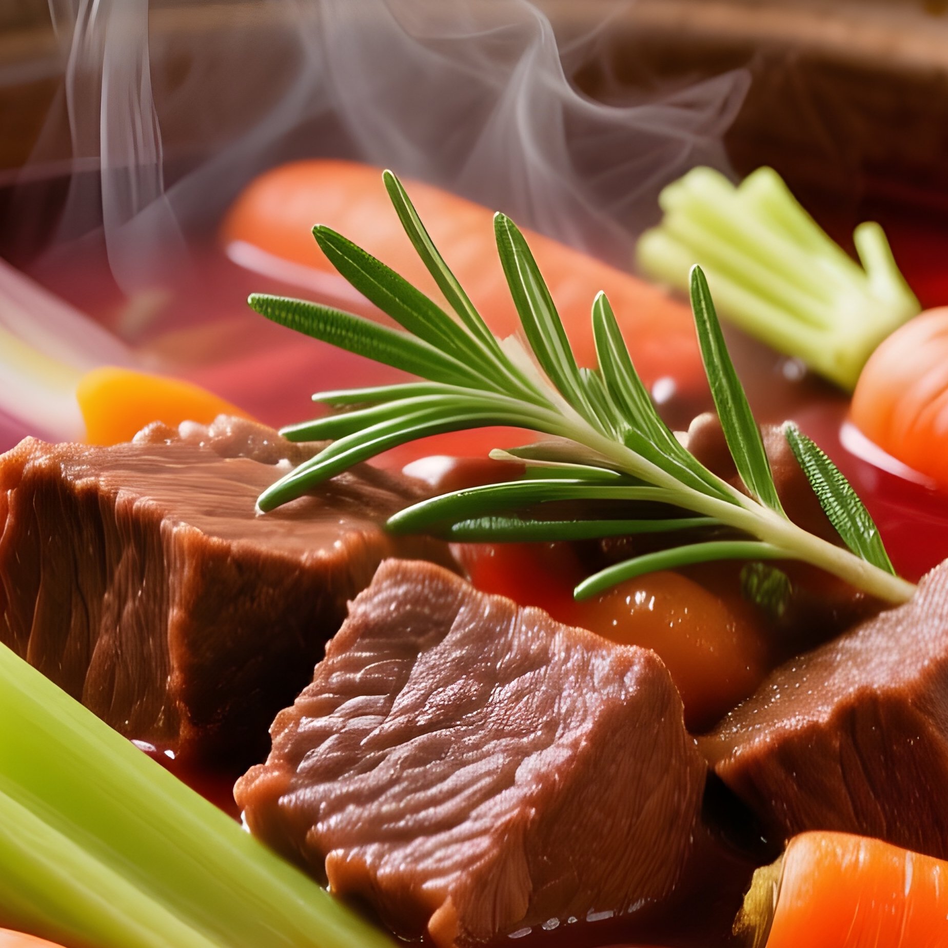 Spezzatino Di Manzo Slow Braised Beef Stew With Vegetables Wine And Herbs - Full Resolution Quality Preview