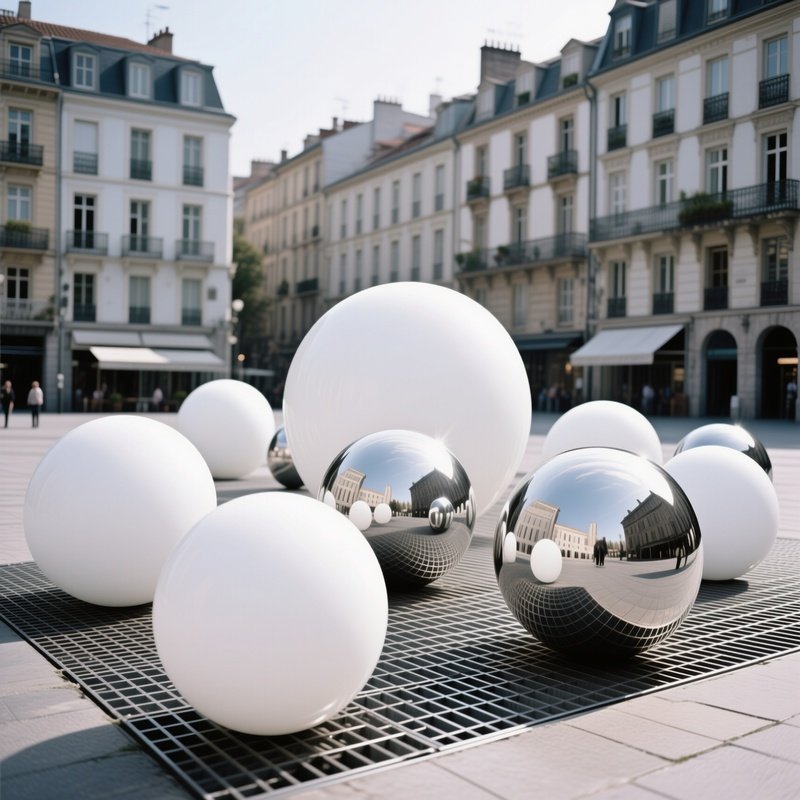 Spheres In An Urban Setting Spheres Urban Art