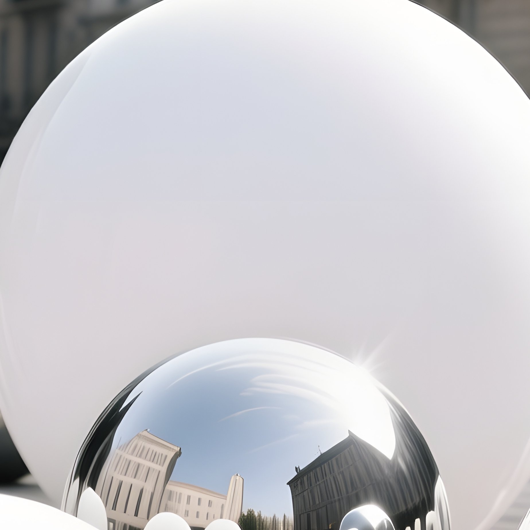 Spheres In An Urban Setting Spheres Urban Art - Full Resolution Quality Preview