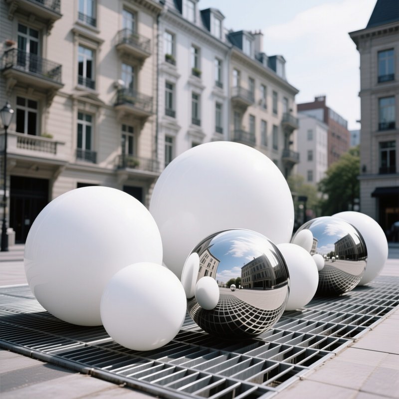 Spheres In An Urban Setting Urban Art Spheres