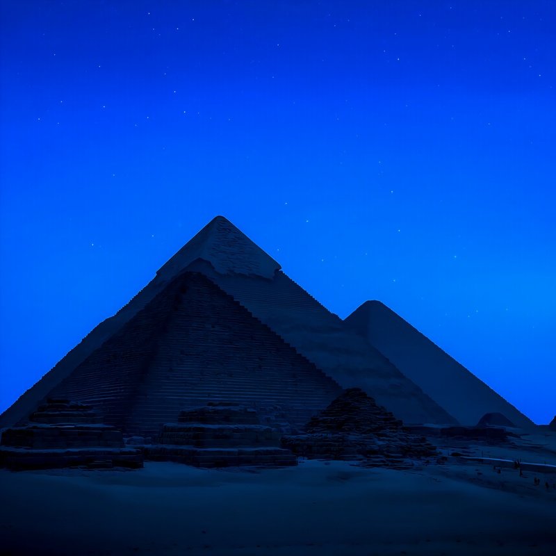 Sphinx And Great Pyramid Twilight Stars