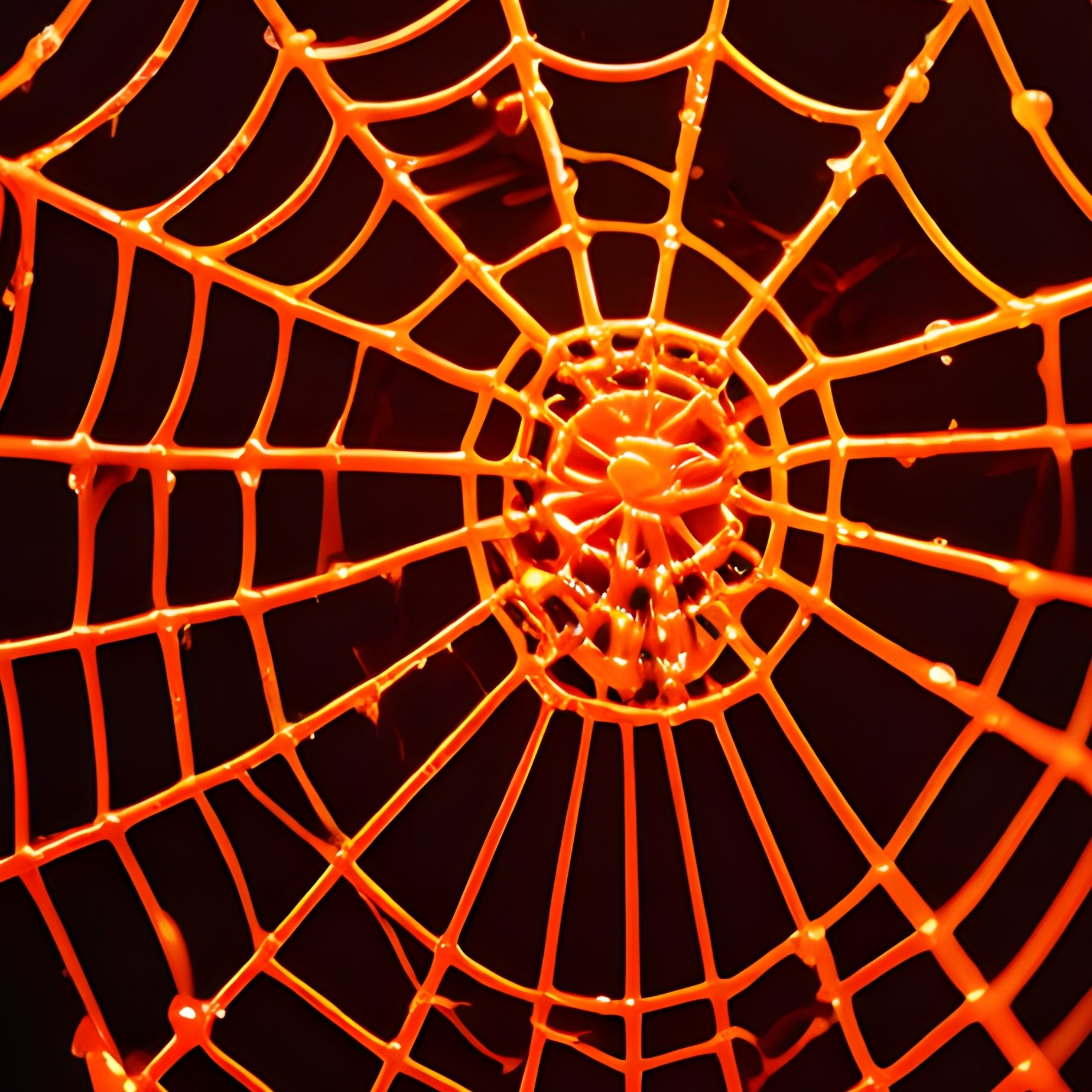Spider Webs Spider Webs Orange - Full Resolution Quality Preview
