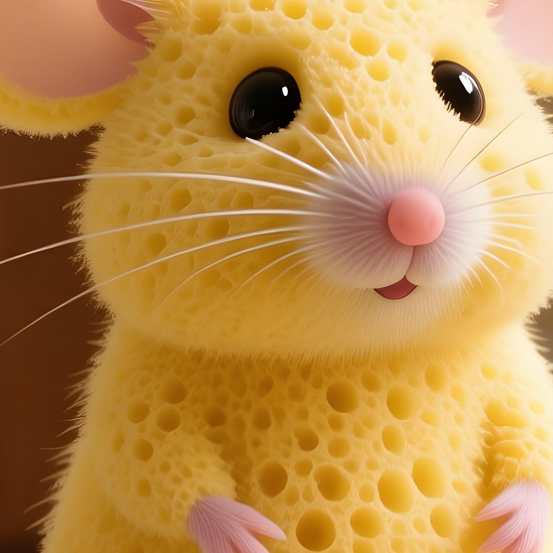 Sponge Mouse Yellow Kitchen Sponge - Full Resolution Quality Preview