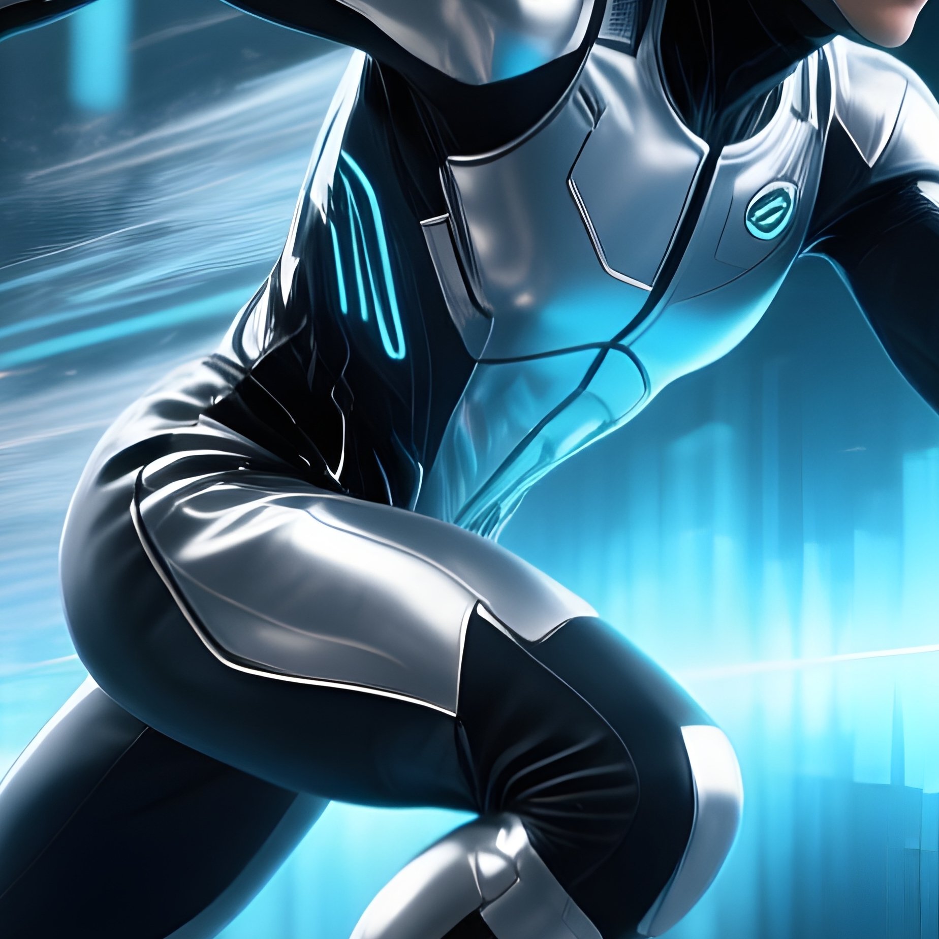 Sprinter Jet Nova Breaking Sound Barrier In Digital Science Fiction - Full Resolution Quality Preview