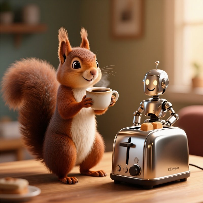 Squirrel Coffee Toaster Science Fiction