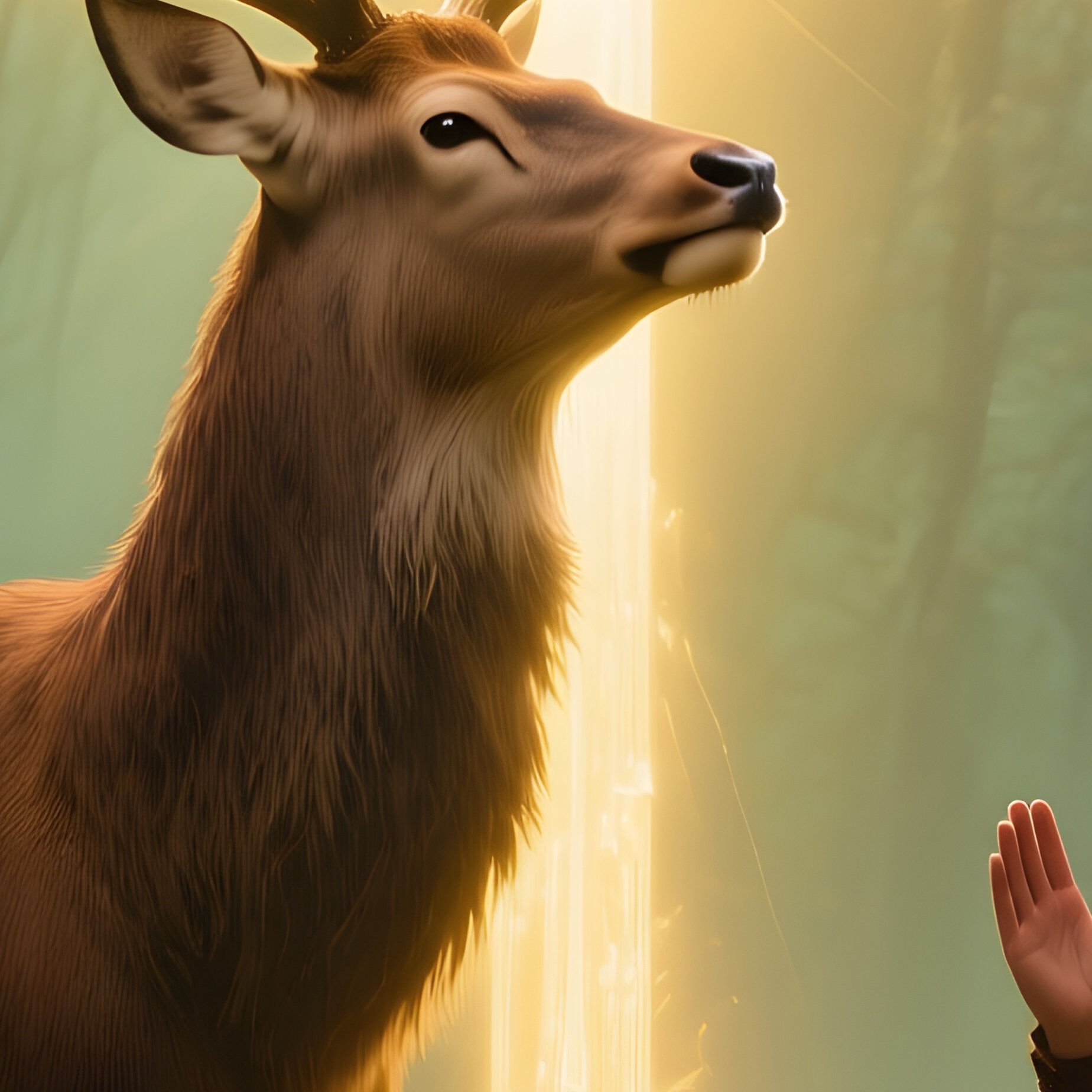 St Hubertus Vision Painting - Full Resolution Quality Preview