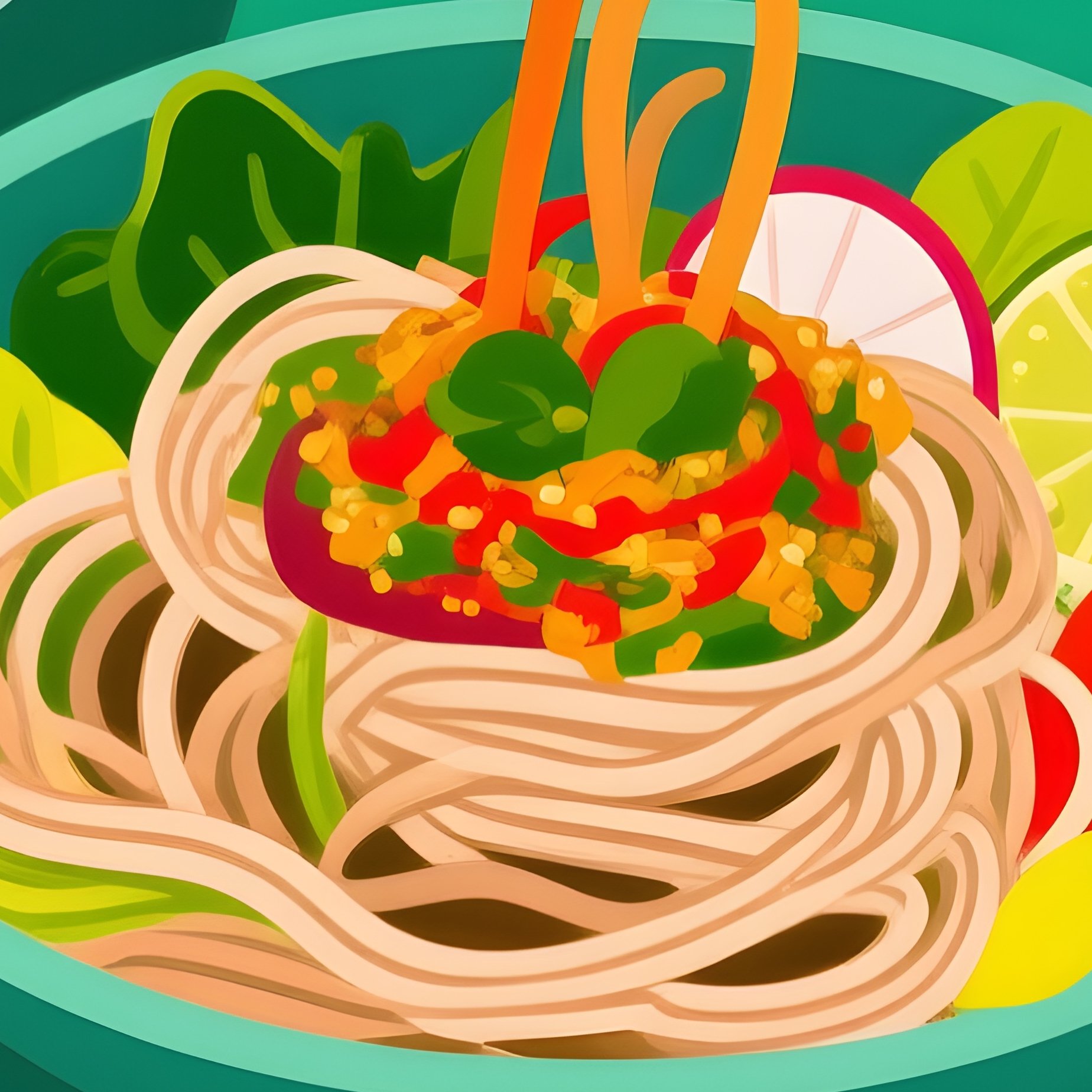 Starters Salads Cuisine Illustration - Full Resolution Quality Preview