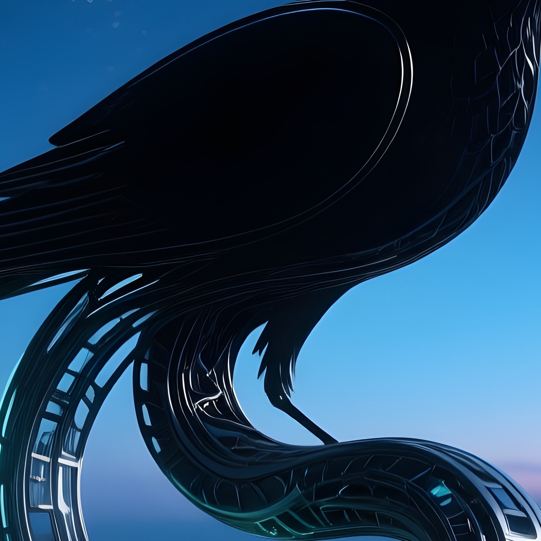 Stealth Patrol Craft Gliding Through Dark Evening Waters 2 - Full Resolution Quality Preview