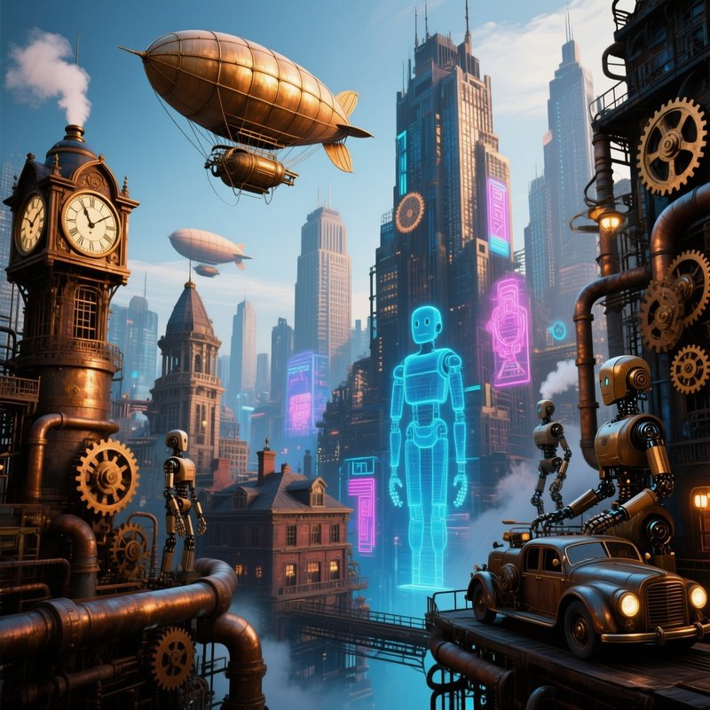Steampunk Scifi Cityscape