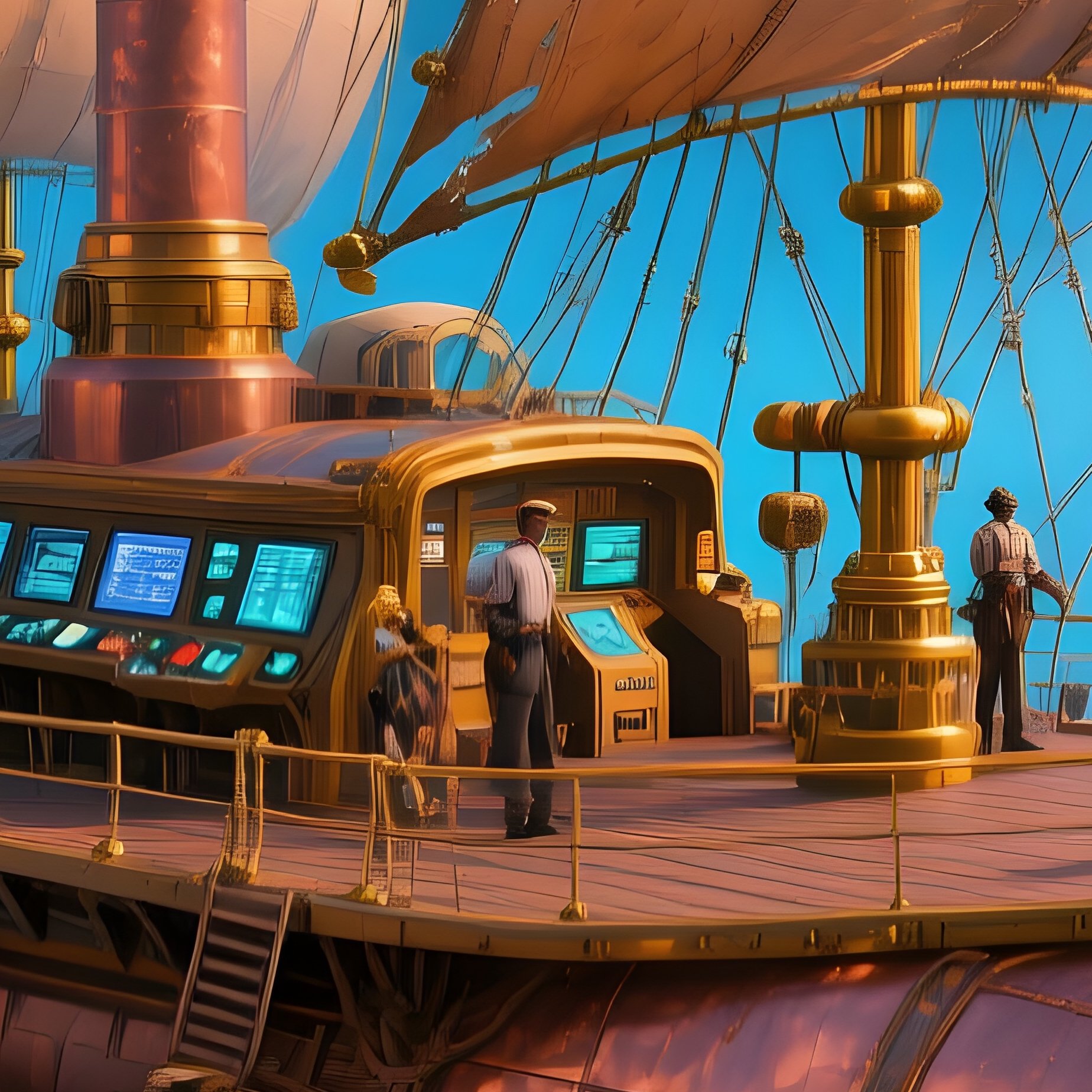 Steampunk Scifi Flying Airship - Full Resolution Quality Preview