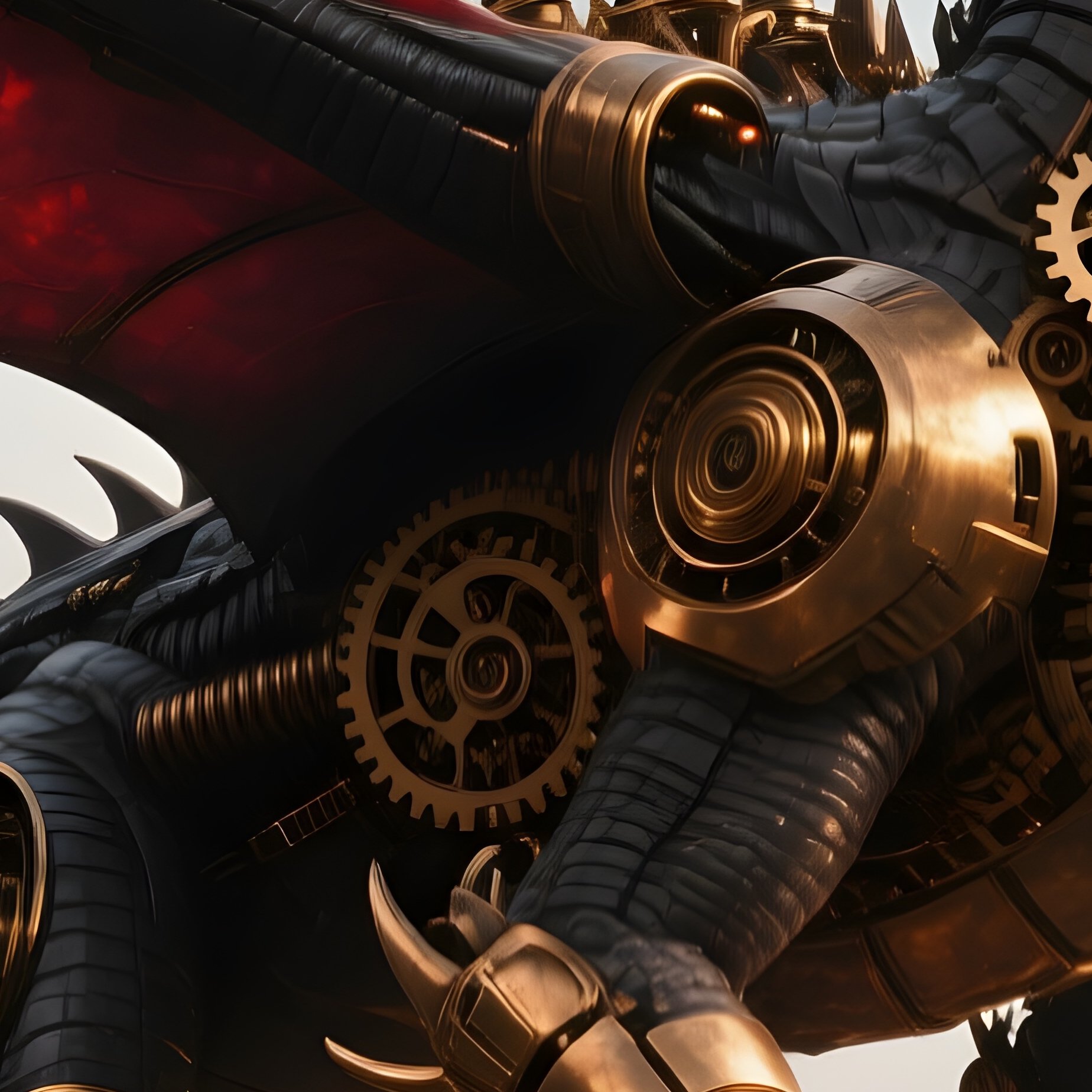 Steampunk Scifi Gear Clockwork Dragon - Full Resolution Quality Preview