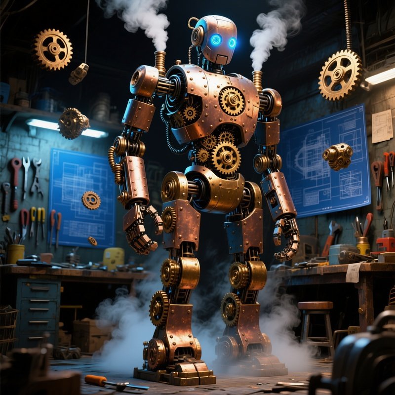 Steampunk Scifi Robot Gearwork