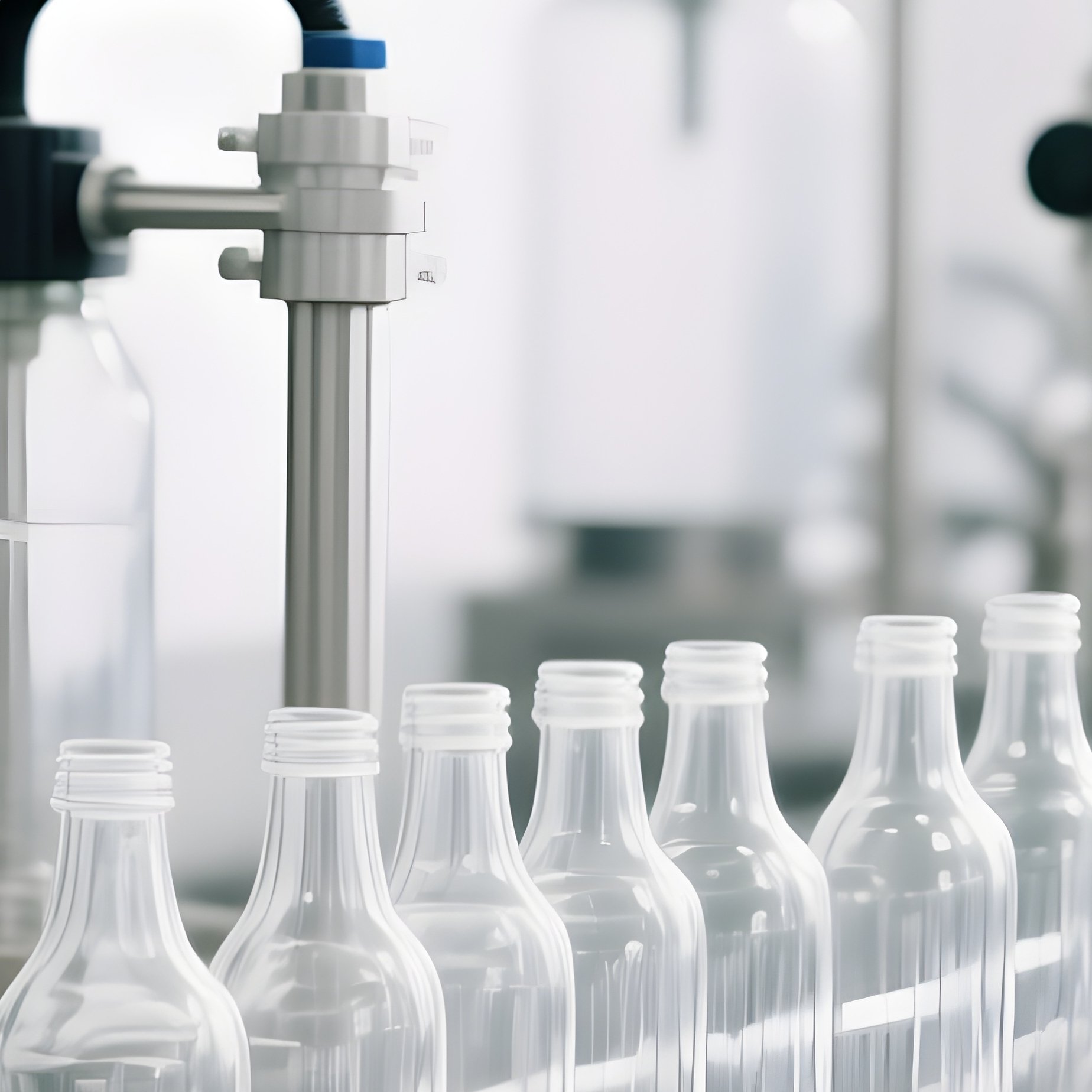 Still Life Bottling Line Glass Containers - Full Resolution Quality Preview