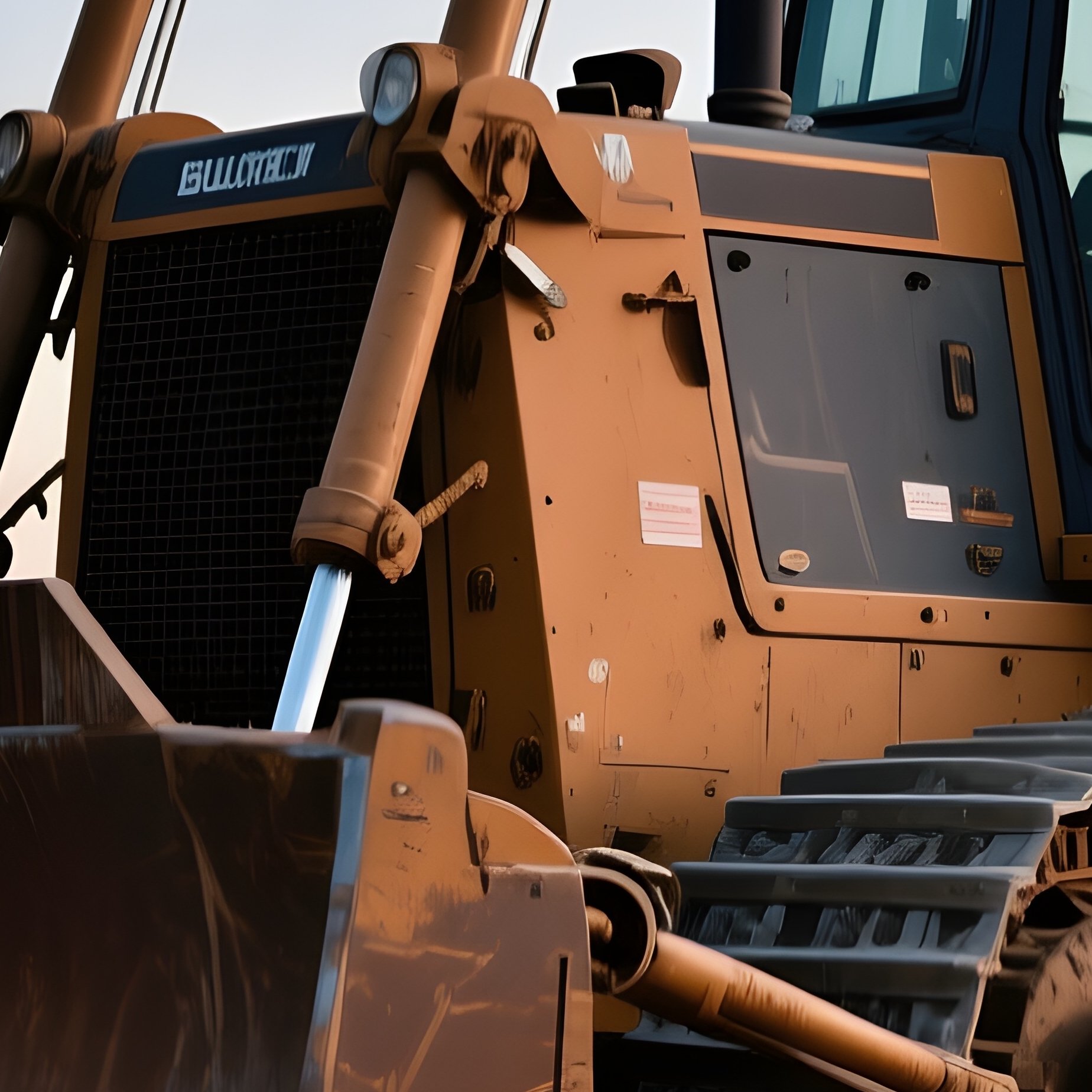 Still Life Bulldozer Gravel Construction Site Dusk - Full Resolution Quality Preview