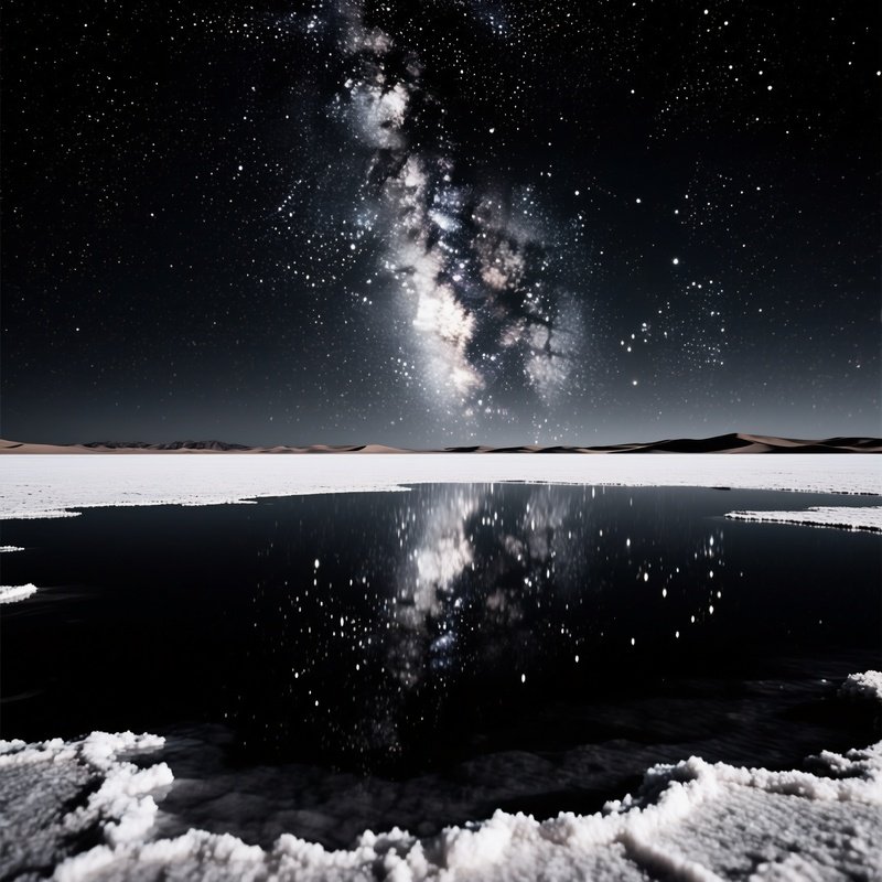 Still_Life_Milky_Way_Reflected_Desert_Salt_Lake