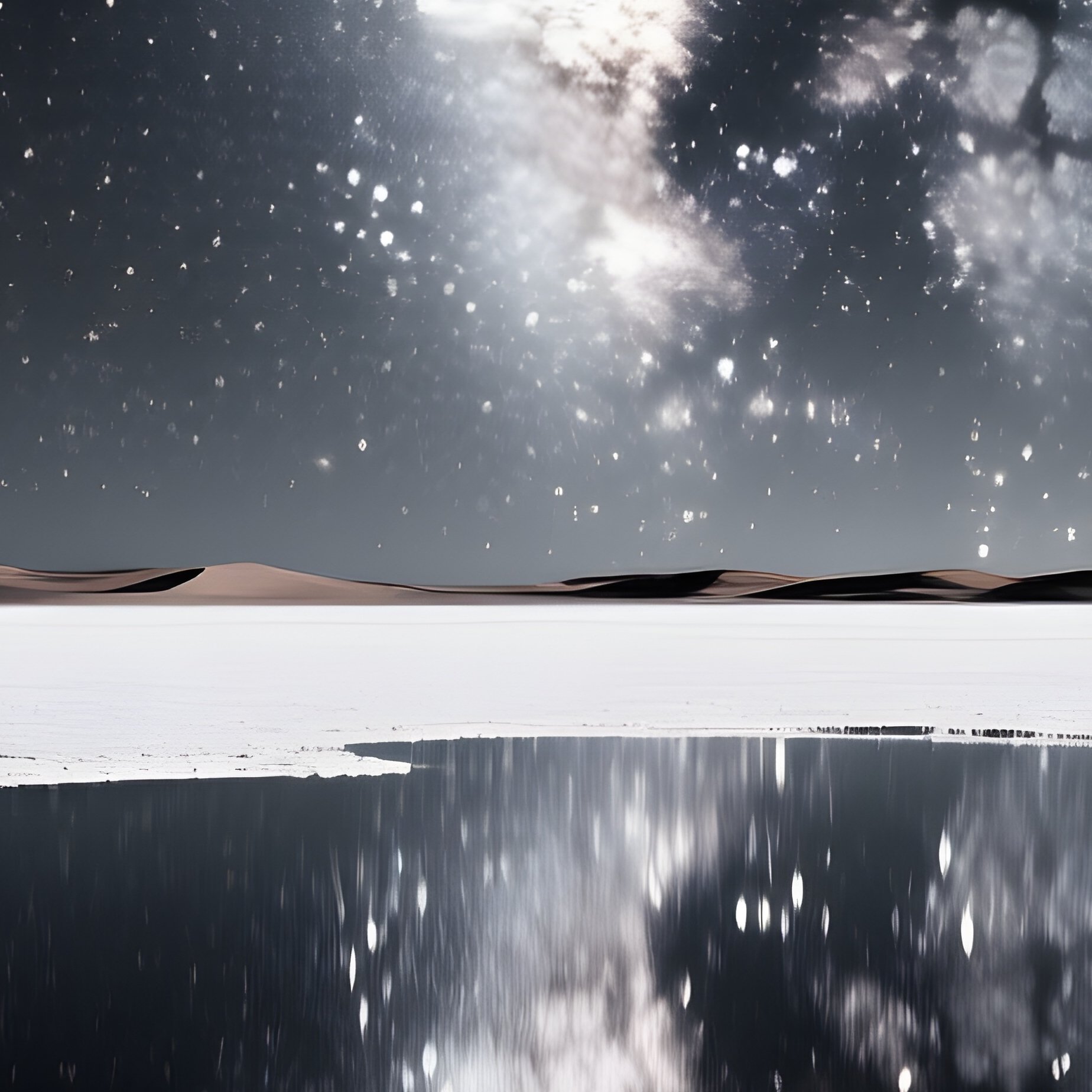 Still Life Milky Way Reflected Desert Salt Lake - Full Resolution Quality Preview