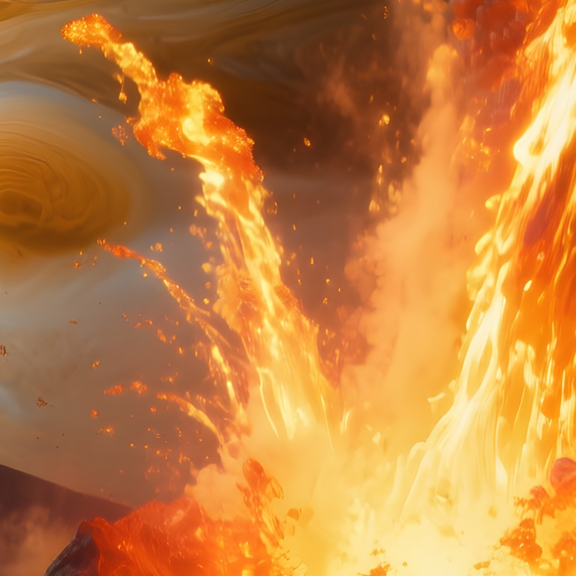 Still Life Of Io Volcanic Eruptions Glowing Lava - Full Resolution Quality Preview