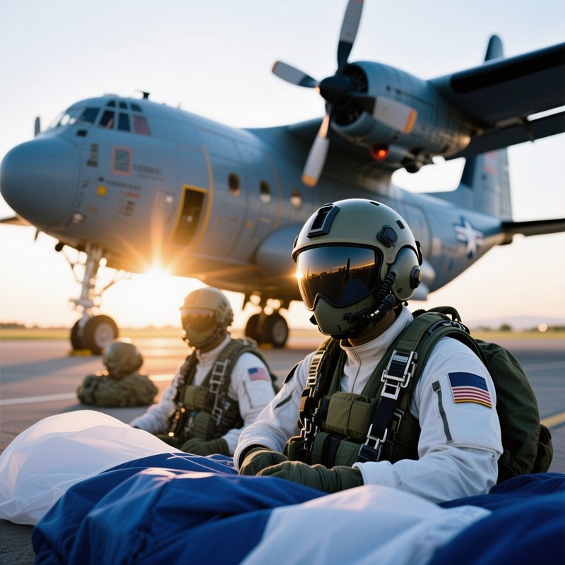 Still Life Paratroopers Ready By Plane