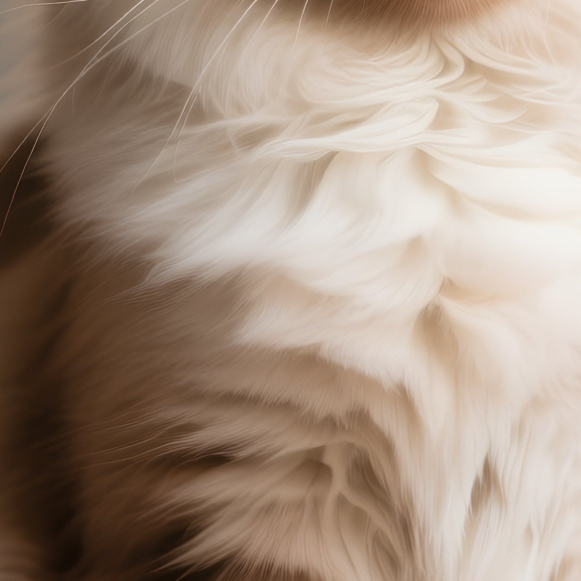 Still Life Persian Cat Sitting With Tail Wrapped Around Paws - Full Resolution Quality Preview
