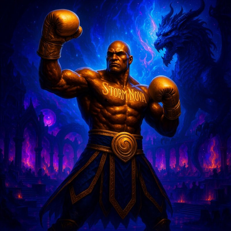 Storm Nova Boxer Victory Under Spotlight Fantasy