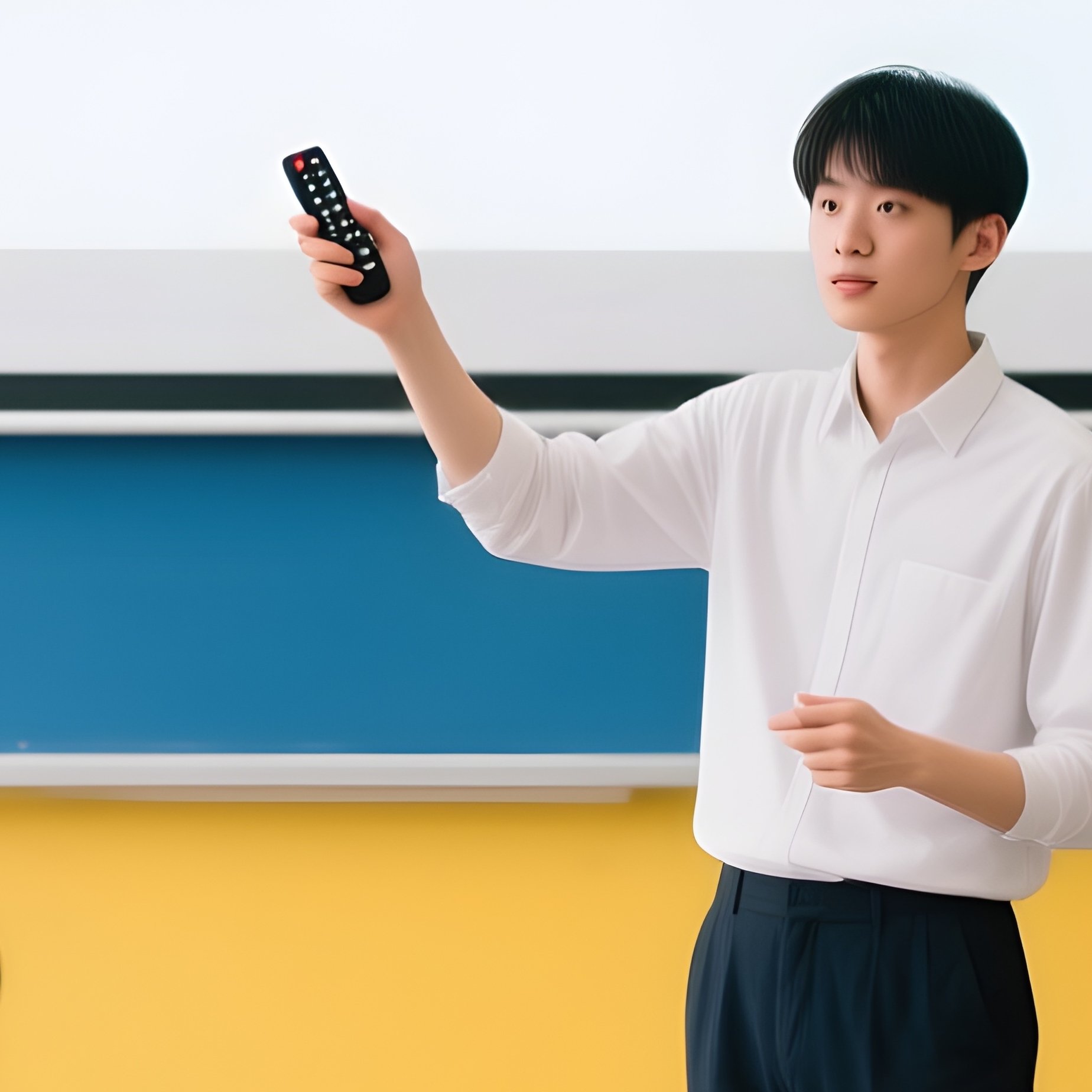 Student Giving Presentation With Slides Lecture Hall - Full Resolution Quality Preview