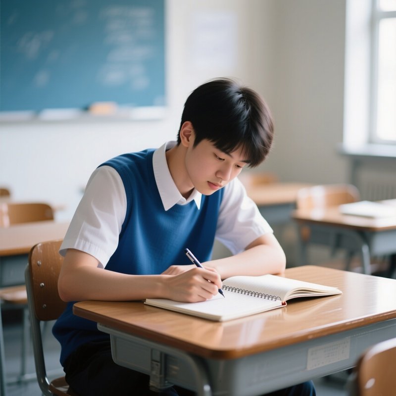 Student Writes Notes