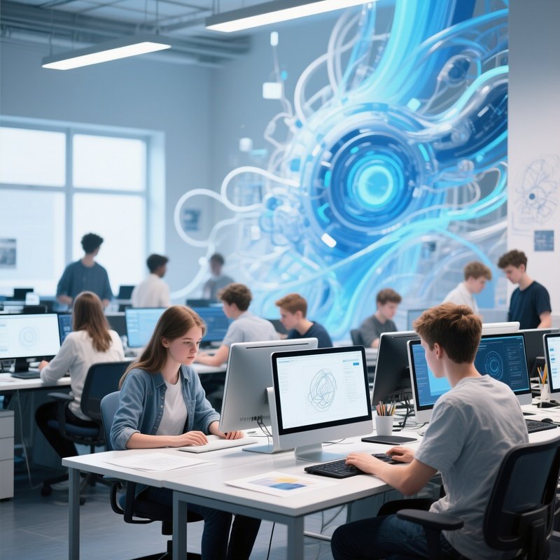 Students In Computer Lab Creative