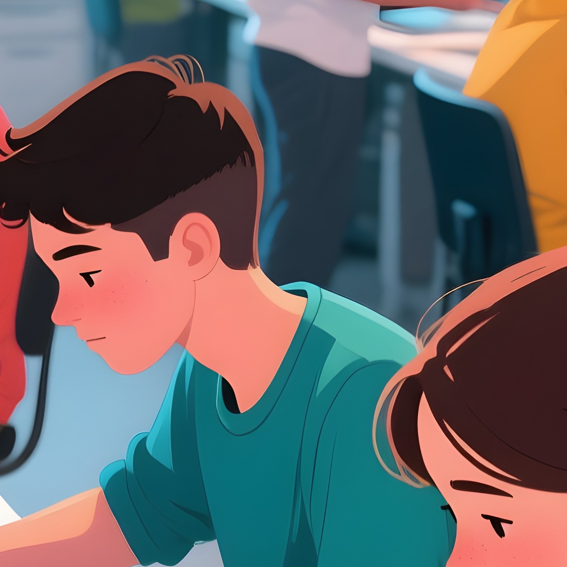 Students Painting In Studio 2 - Full Resolution Quality Preview